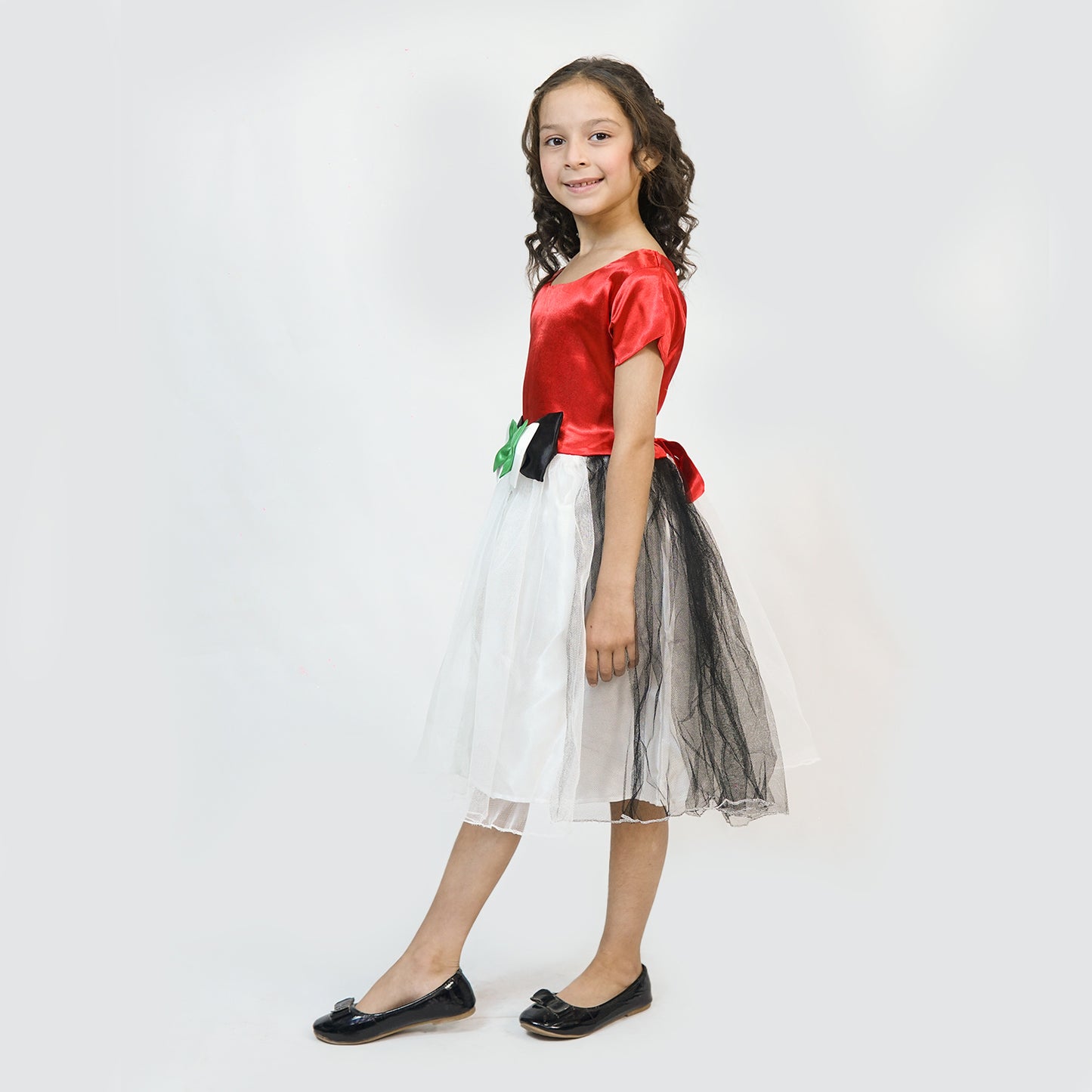 UAE National Day Dress Girl-3 colors bow