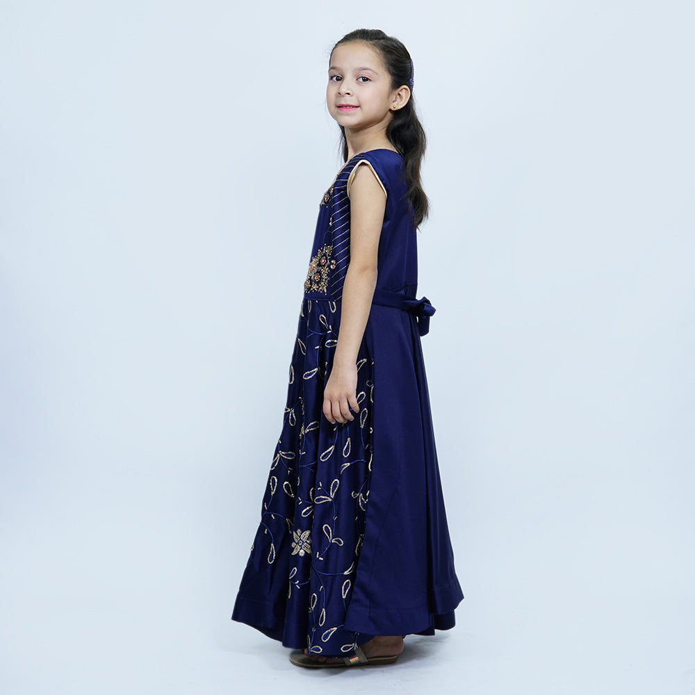 Emerald Gown- Navy blue