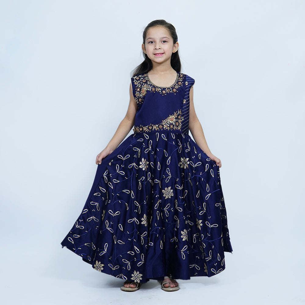 Emerald Gown- Navy blue